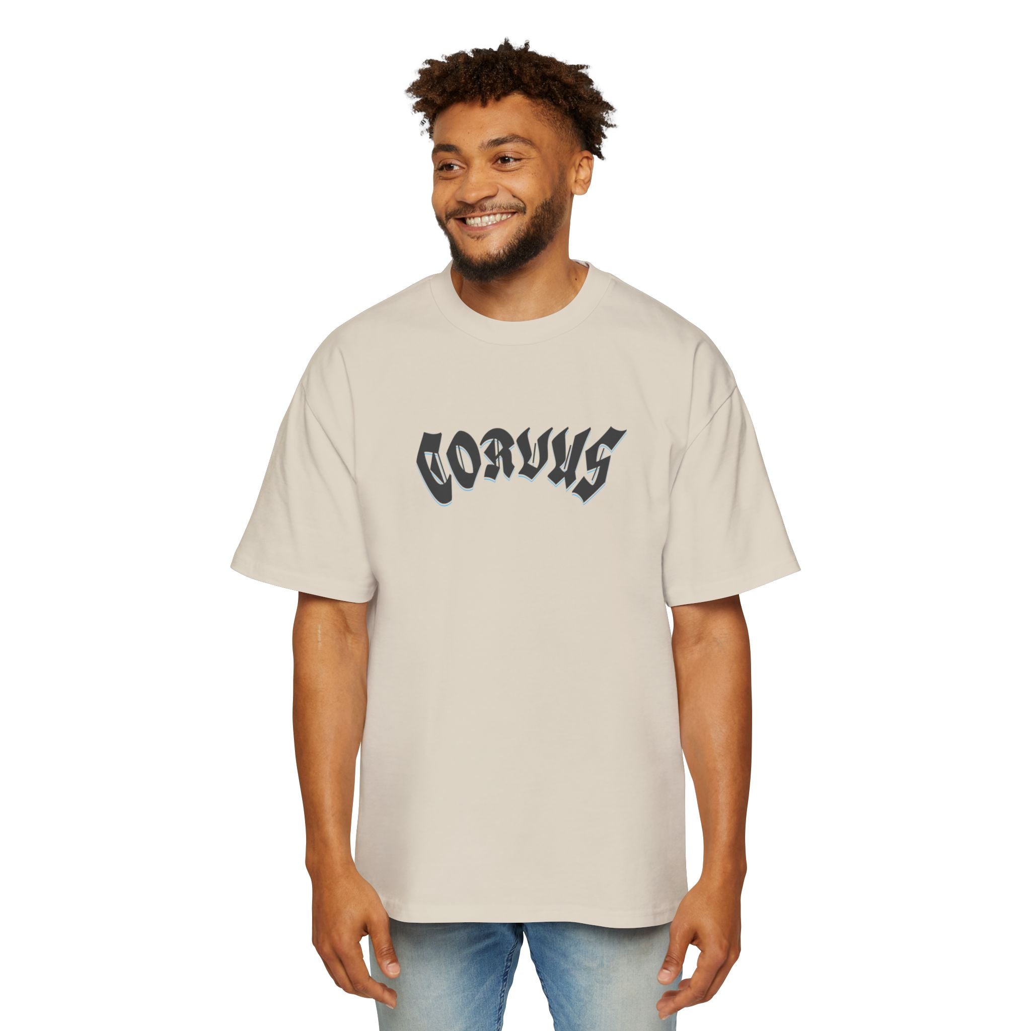 Angel Graphic Tee — "Corvus" Gothic Chest Print, Archangel Back Design