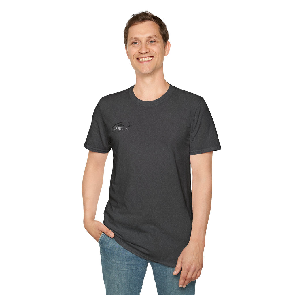 Black Graffiti Logo T-Shirt — Subtle Streetwear Tee with Back Art