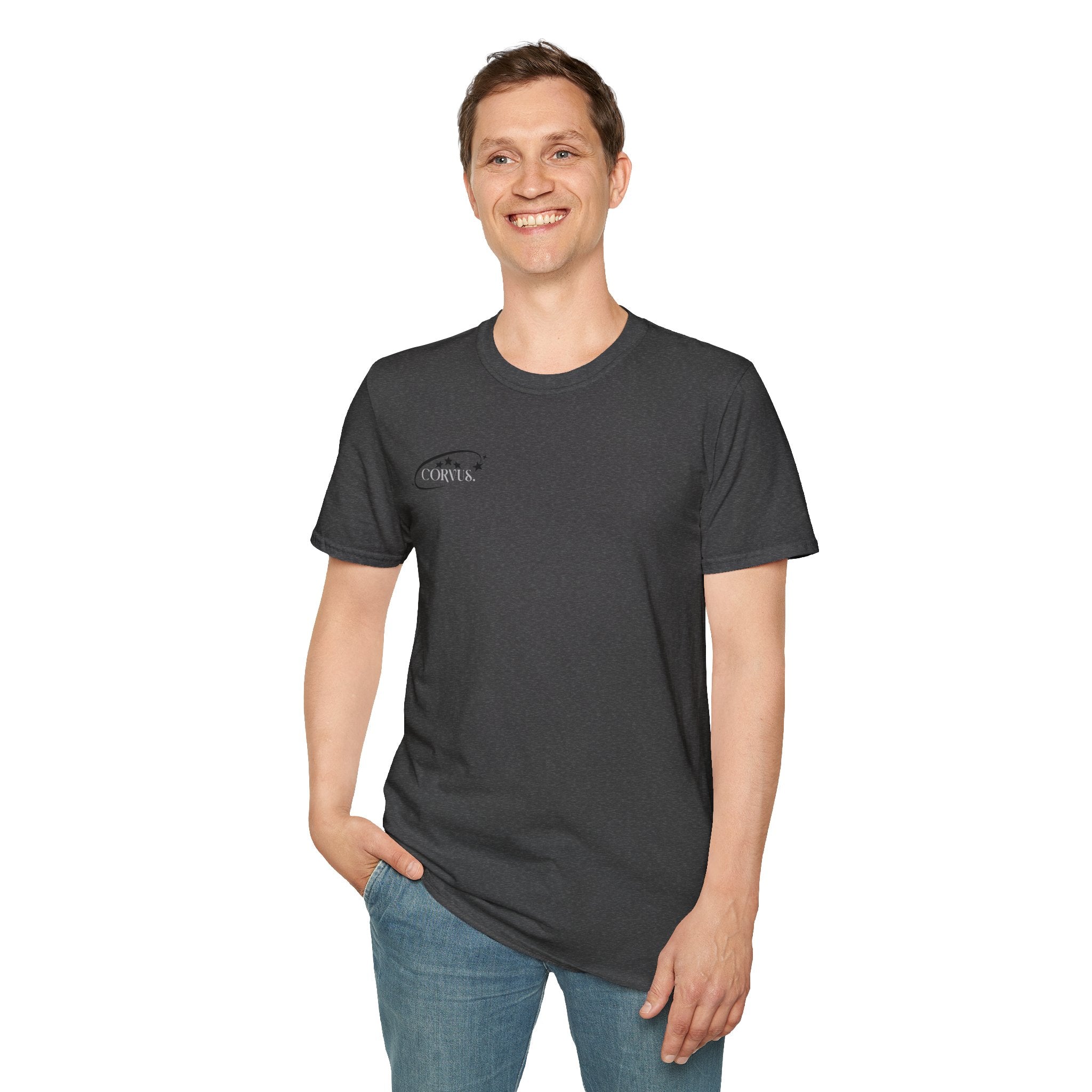 Black Graffiti Logo T-Shirt — Subtle Streetwear Tee with Back Art